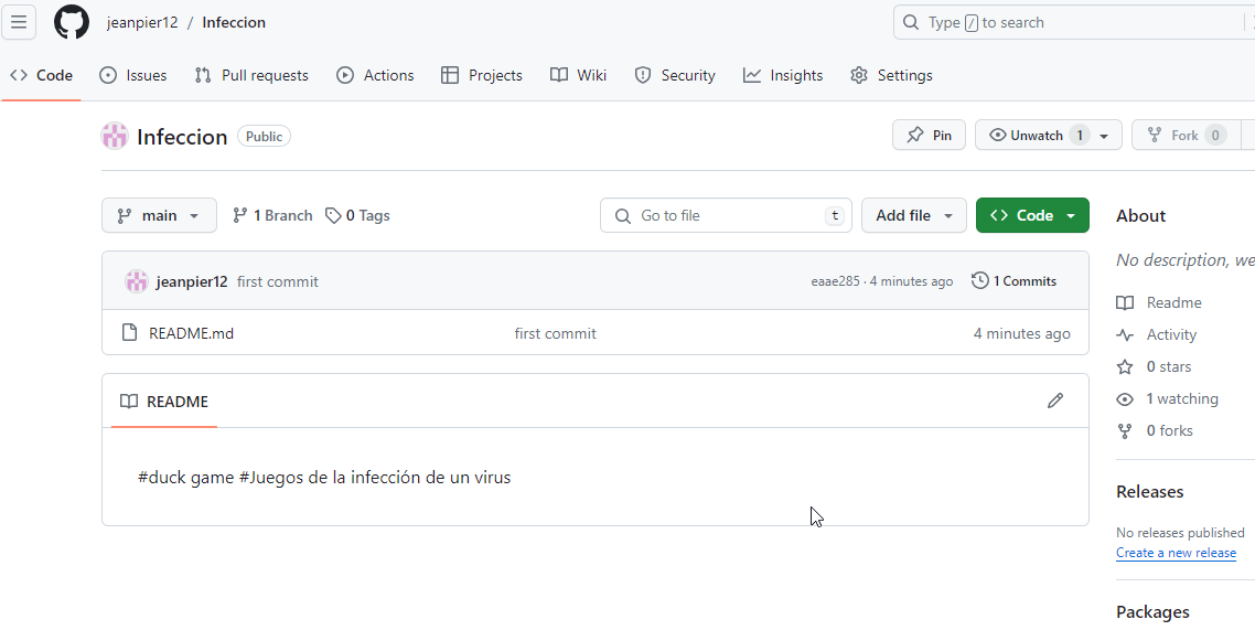 Subiendo archivo a GitHub
